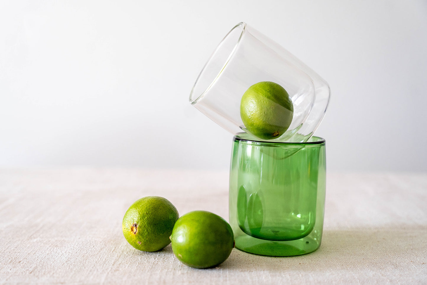 6 Pack double wall glass tumbler (MULTI)