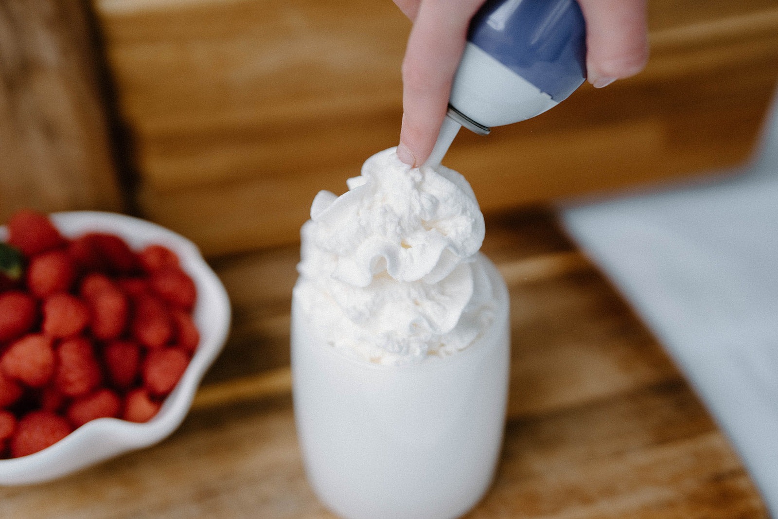 4 Pack double wall glass tumbler- Whipped Cream