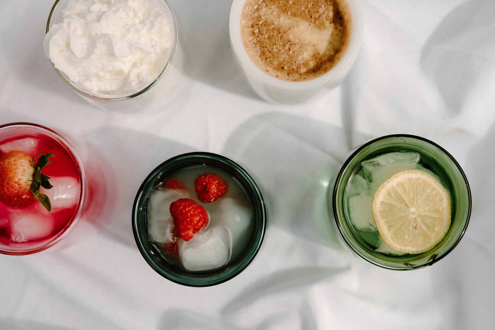 4 Pack double wall glass tumbler- Deep Sea