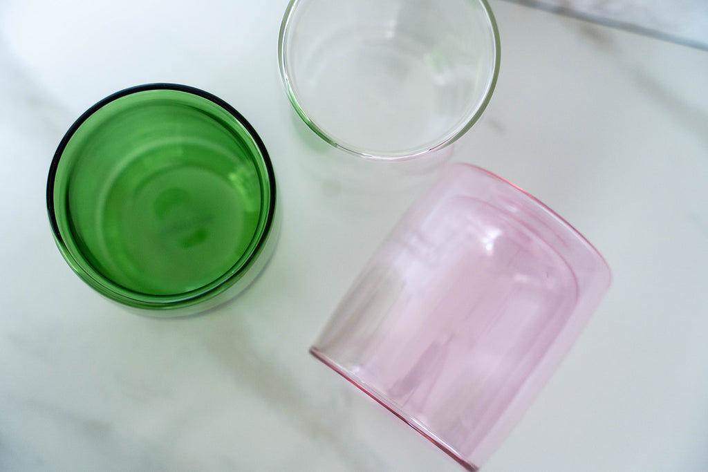 6 Pack double wall glass tumbler (MULTI)