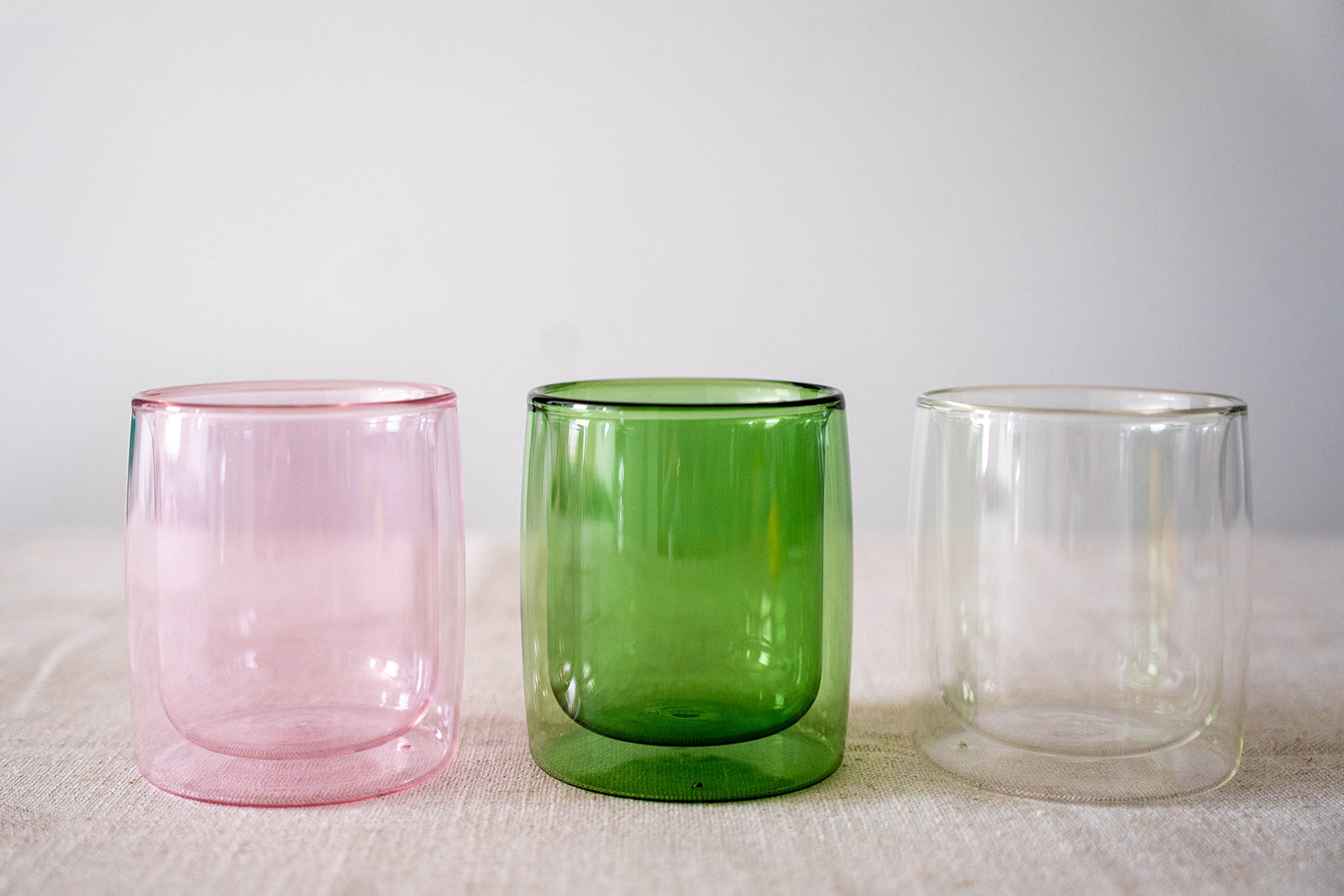 6 Pack double wall glass tumbler (MULTI)
