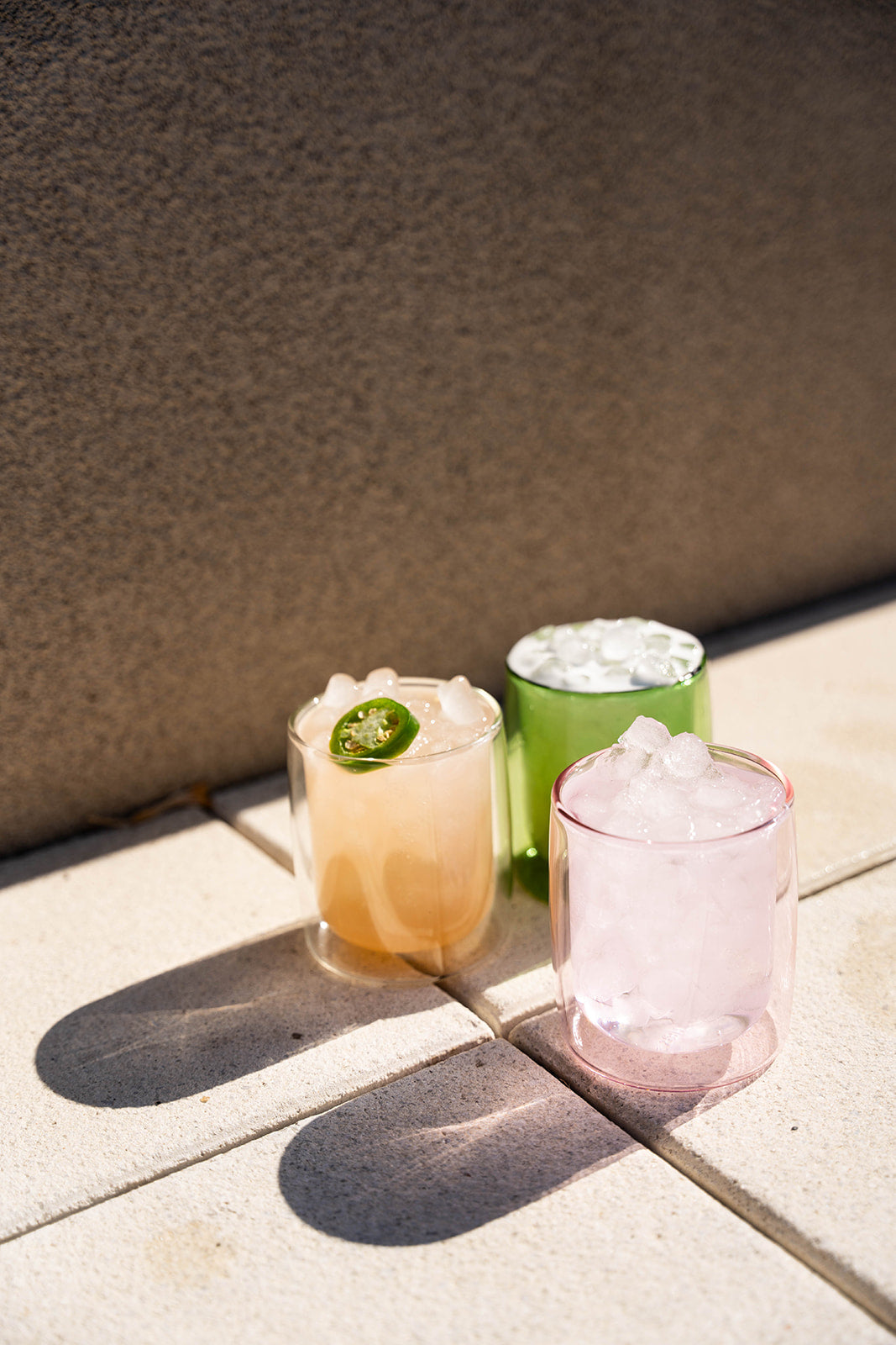 6 Pack double wall glass tumbler (MULTI)
