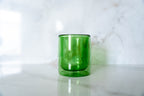 4 Pack double wall glass tumbler-Lime